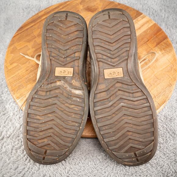 UGG Tan Suede Moc Toe Ankle Chukka Lace Boots Mens 9.5 - Picture 7 of 7